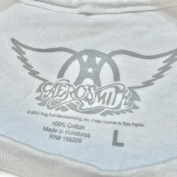 Aerosmith Wings Logos T-Shirt White Large Official Store Licensed Shirt 2022 New - Picture 4 of 4
